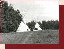 Teepee vedoucích ptáčat