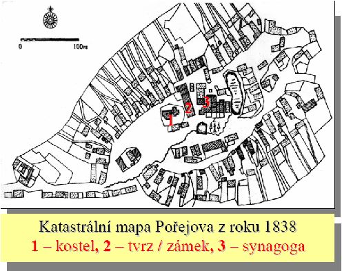 katastrální mapa býv. Pořejova